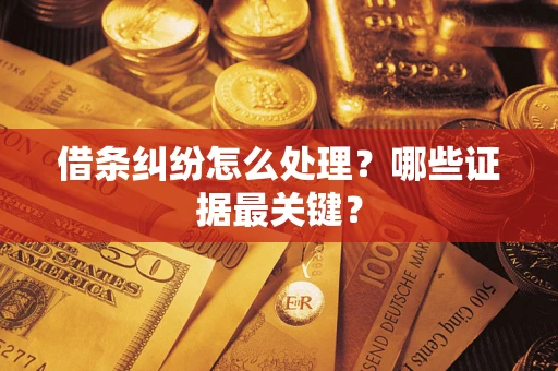 北京借条纠纷怎么处理？哪些证据最关键？