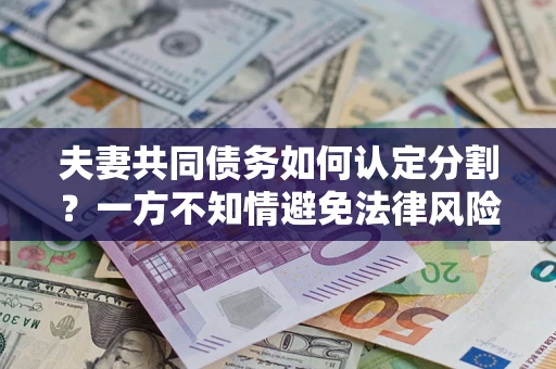 北京夫妻共同债务如何认定分割？一方不知情避免法律风险必看！